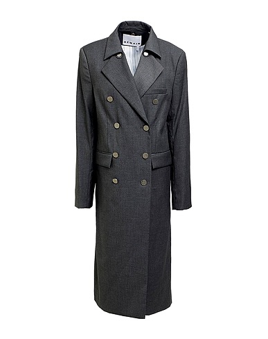 REMAIN BIRGER CHRISTENSEN ピーコート＆ダブルブレスト 鉛色 リサイクルポリエステル 67% / レーヨン 26% / ウール 7%