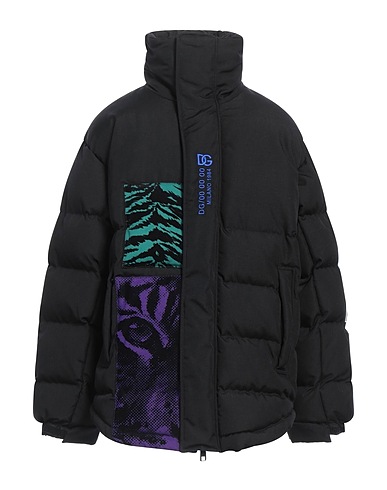 DOLCE&GABBANA Shell jacket Black 87% Polyamide, 13% Cotton