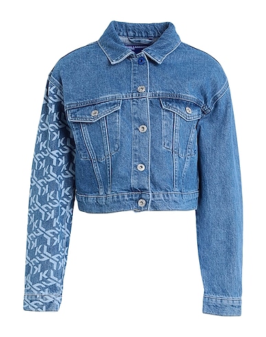 KARL LAGERFELD JEANS Denim jacket KLJ MONOGRAM BOXY DENIM JACKET
 Blue 100% Organic cotton