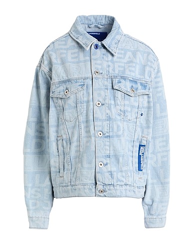 KARL LAGERFELD JEANS Denim jacket KLJ LOGO LASER DENIM JACKET
 Blue 80% Organic cotton, 20% Recycled cotton