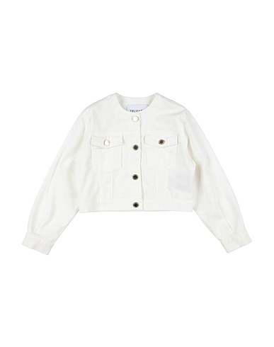 TRUSSARDI JUNIOR Denim jacket White 97% Cotton, 3% Elastane