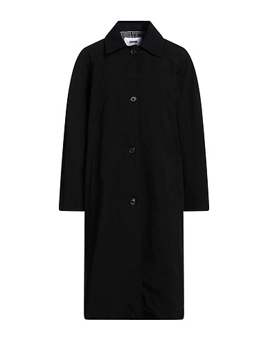 GRIFONI Full-length jacket Black 45% Cotton, 39% Polyester, 16% Polyamide