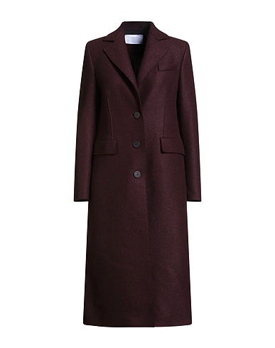 HARRIS WHARF LONDON Coat Plum 100% Virgin Wool