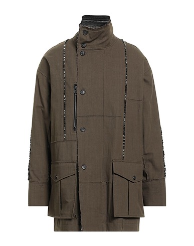 ISABEL BENENATO Cappotto Verde militare 81% Cotone, 19% Lana