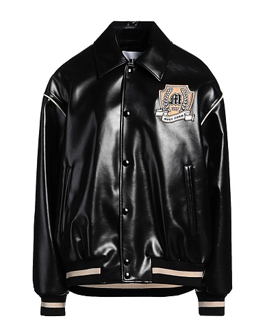MSGM Jacket Black 60% Polyester, 40% Cotton, Polyurethane coated