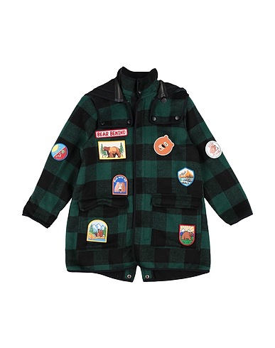 STELLA McCARTNEY KIDS 코트 그린 77% 폴리에스테르, 23% 울