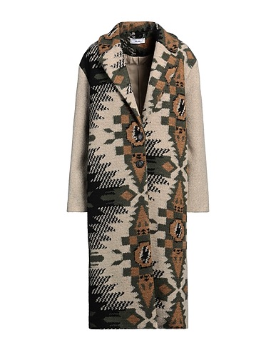 JIJIL Full-length jacket Beige 100% Polyester
