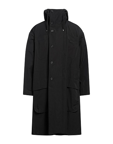 MASSIMO ALBA Full-length jacket Black 54% Polyester, 46% Cotton