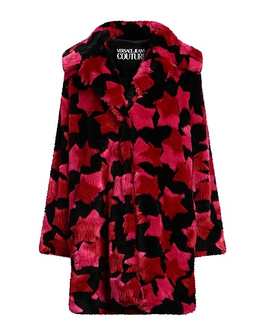 VERSACE JEANS COUTURE Teddy Coat Fuchsia 85% Acrylic, 15% Polyester