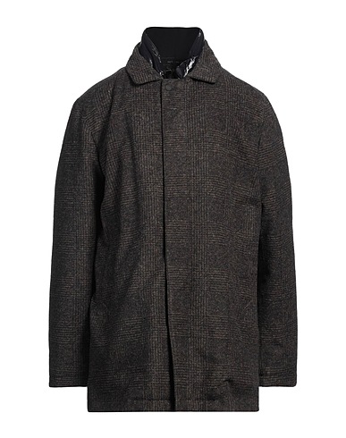 PEOPLE OF SHIBUYA Coat Dark brown 54% Acrylic, 24% Virgin Wool, 22% Polyester