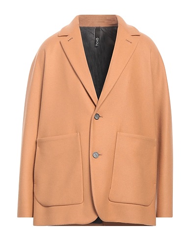 HEVÒ Coat Camel 80% Virgin Wool, 20% Polyamide