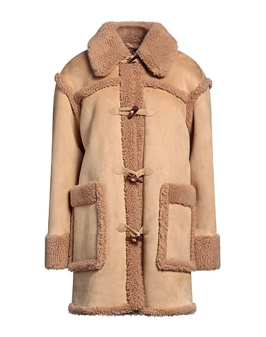 MOSCHINO JEANS Teddy Coat Sand 90% Polyester, 10% Wool
