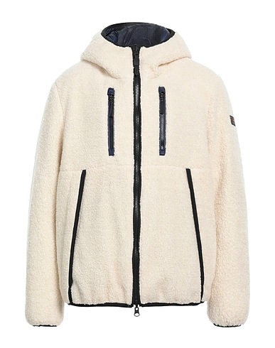 PEUTEREY Shell jacket Ivory 55% Acrylic, 27% Polyester, 18% Wool, Polyamide