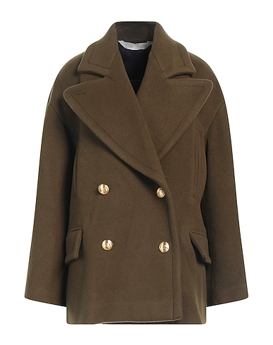 PALM ANGELS 피코트 & 더블 브레스티드 75% 버진 울, 25% 폴리아미드, 메탈릭 섬유, 폴리에스테르