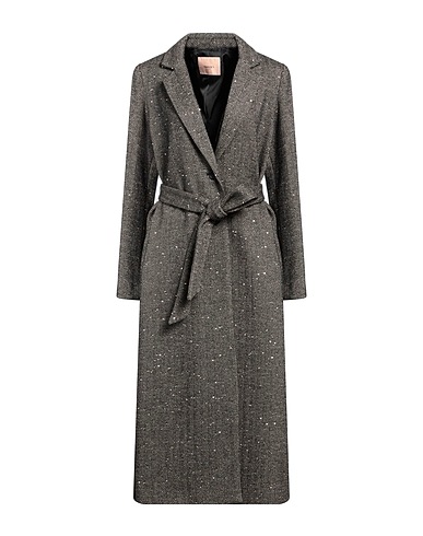 TWINSET Coat Beige 70% Polyester, 30% Wool