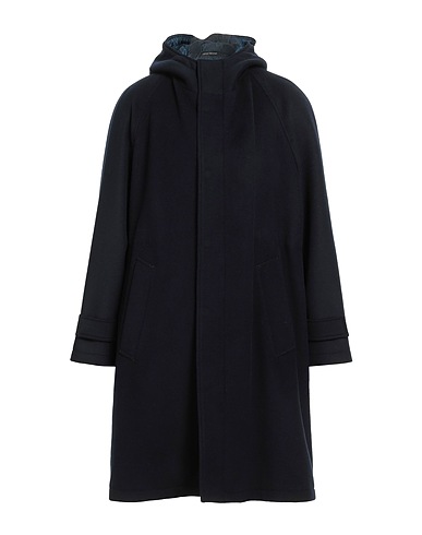 EMPORIO ARMANI Coat Midnight blue 97% Virgin Wool, 3% Polyester, Polyamide