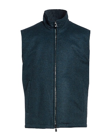 ISAIA Vest Deep teal 93% Wool, 7% Cashmere