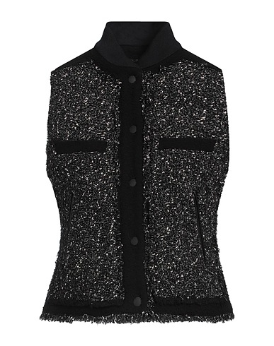 RAG & BONE Vest Black 50% Wool, 27% Polyester, 21% Acrylic, 2% Nylon, Virgin Wool