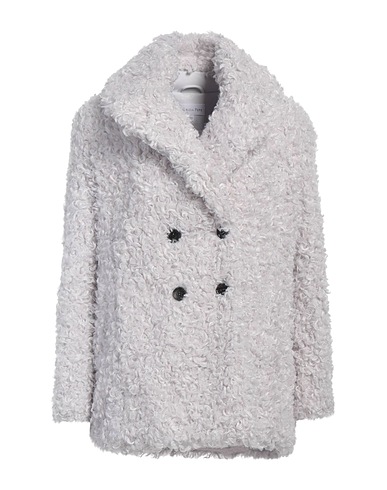 PATRIZIA PEPE Teddy Coat Off white 100% Polyester, Viscose, Polyurethane coated