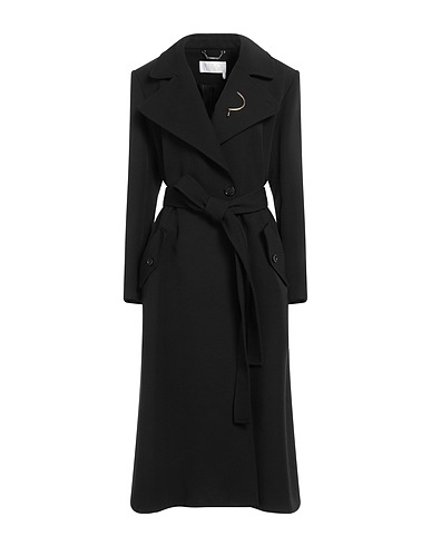 CHLOÉ Full-length jacket Black 100% Virgin Wool, Buffalo Horn