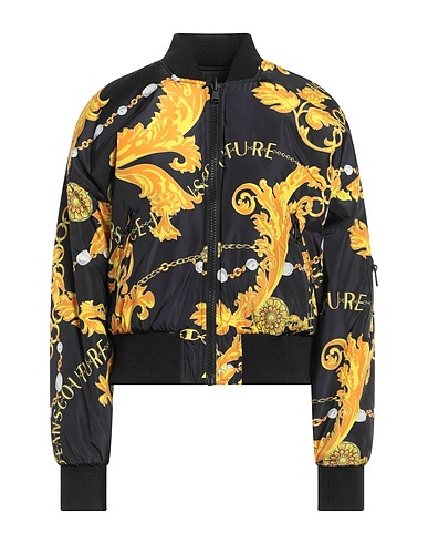 VERSACE JEANS COUTURE Bomber Black 100% Polyester, Elastane