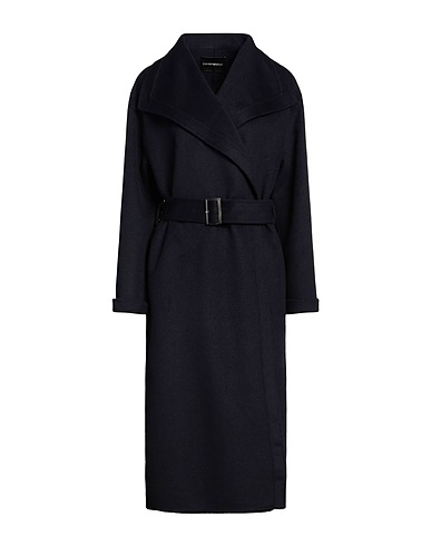 EMPORIO ARMANI Coat Midnight blue 50% Wool, 50% Polyester