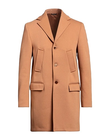 GREY DANIELE ALESSANDRINI Coat Camel 100% Polyester