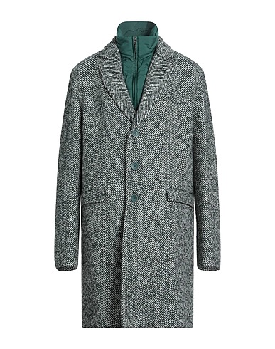 HERNO Coat Green 58% Recycled wool, 16% Acrylic, 13% Polyamide, 9% Polyester, 4% Alpaca wool