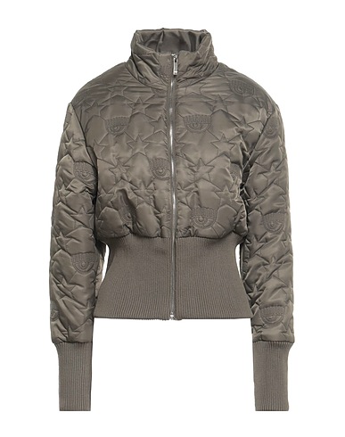 CHIARA FERRAGNI Jacket Military green 100% Polyamide, Polyester, Elastane