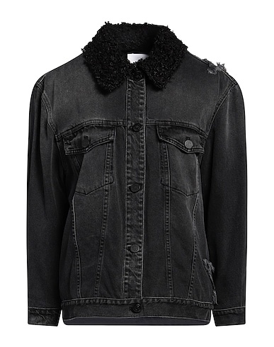 GAëLLE Paris Giubbotto jeans Nero 100% Cotone, Poliestere