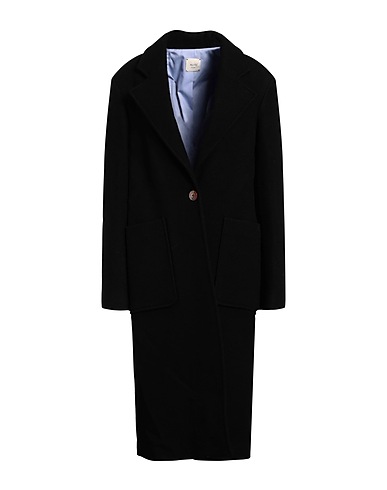 ALYSI Manteau long Noir 80% Laine, 20% Polyamide
