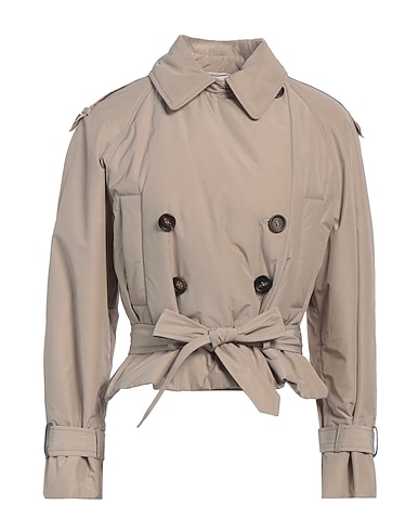 BRUNELLO CUCINELLI Double breasted pea coat Beige 55% Polyester, 45% Cotton