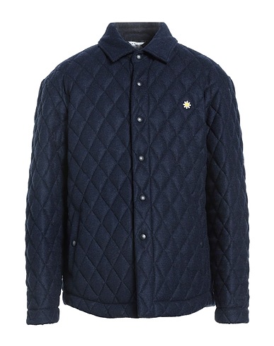 MANUEL RITZ Shell  jacket Midnight blue 56% Polyester, 28% Virgin Wool, 16% Acrylic