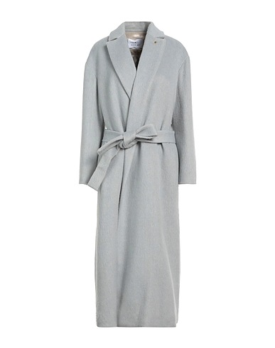 MANUEL RITZ Coat Light grey 35% Wool, 23% Acrylic, 22% Mohair wool, 15% Polyester, 5% Other Fibres