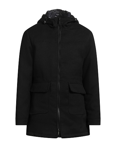 HAMAKI-HO Coat Black 45% Rayon, 35% Polyester, 20% Acrylic