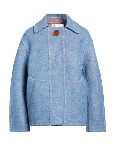 TORY BURCH Coat Light blue 35% Wool, 26% Synthetic fibers, 15% Mohair wool, 14% Alpaca wool, 10% Silk