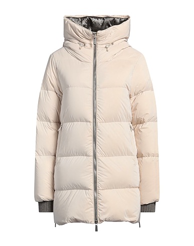 MOORER Shell jacket Beige 60% Polyamide, 40% Polyester