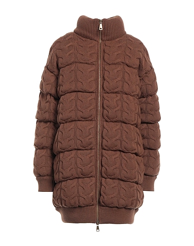 MAX MARA Shell jacket Brown 90% Wool, 10% Cashmere