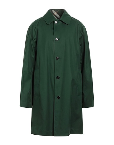 BURBERRY Full-length jacket Green 100% Cotton