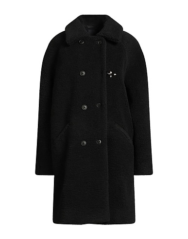 FAY Coat Black 33% Wool, 32% Polyester, 18% Mohair wool, 17% Alpaca wool