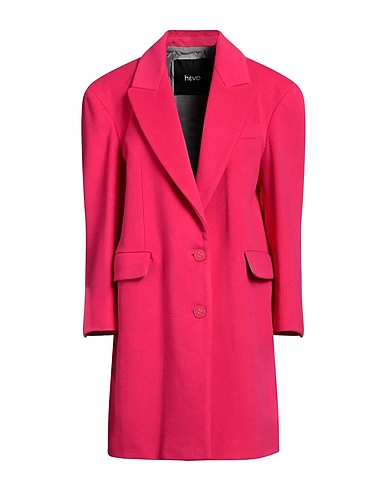 HEVÒ Coat Fuchsia 75% Virgin Wool, 15% Polyamide, 10% Cashmere