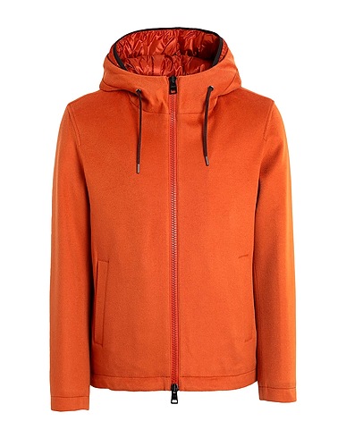 HERNO Jacket Orange 100% Cashmere, Polyamide