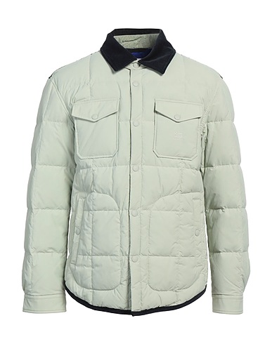 WOOLRICH Shell  jacket Light green 100% Polyamide, Wool, Polyester, Cotton