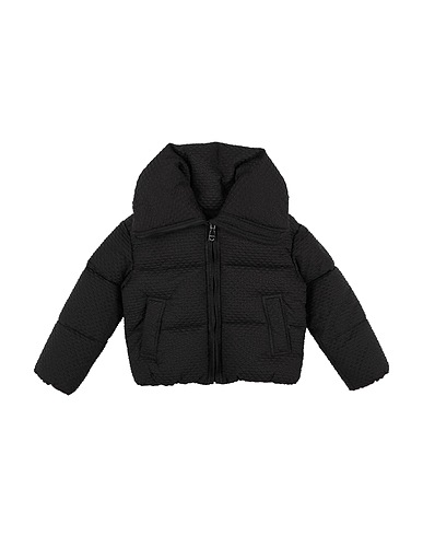 MONNALISA パファージャケット ブラック ポリエステル 100%