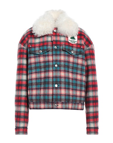DSQUARED2 Teddy Coat Red 73% Wool, 20% Polyamide, 7% Alpaca wool, Lamb Shearling
