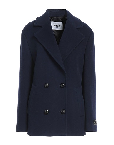 MSGM Coat Midnight blue 75% Virgin Wool, 25% Polyamide