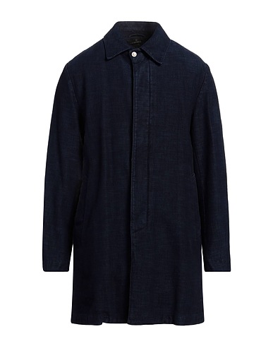 SANTANIELLO Denim jacket Navy blue 100% Cotton