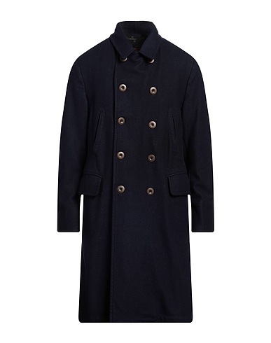 SANTANIELLO Coat Midnight blue 80% Cashmere, 20% Polyamide