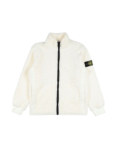 STONE ISLAND JUNIOR Felpa Avorio 74% Cotone, 26% Poliestere