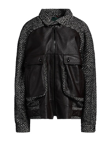 JEJIA Jacket Black 68% Polyurethane, 32% Viscose, Wool, Polyamide, Acrylic